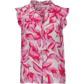 Street One Bluse beige / pink / hvid