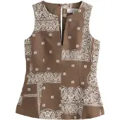Next Bluse kit / choko / hvid