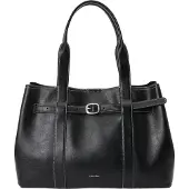 Calvin Klein Posetaske 'Buckle Metallic Logo Tote' sort