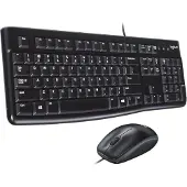 Logitech MK120 – tastatur og mus – kablet DE – sort