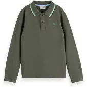Scotch & Soda Pique Polo Med Lange ærmer