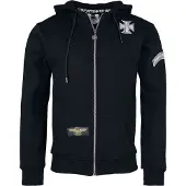 West Coast Choppers Og Classic Panel Sweatshirt Med Lynlås