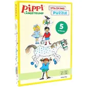 Peppi Pitkätossu Pippi Langstrømpe - Stabelpuslespil
