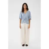 Soaked in luxury Bluse 'SLArjana' blå / hvid