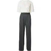 About You Jumpsuit mørkegrøn / hvid