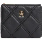 Tommy Hilfiger Tegnebog 'Quilted TH Monogram Bifold' guld / sort