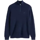 Levi's Levi'stil mænd. 0058U-0000 Jersey HM Quarter Zip marineblå (XL), Casual, Bomuld, Lange ærmer