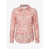 KOROSHI Bluse pastelgrøn / rosé / pastelrød