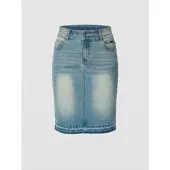 KOROSHI Nederdel blue denim