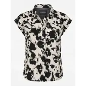 KOROSHI Bluse sort / hvid