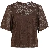 Vila Vistacia Blonde Top Med Korte Ærmer