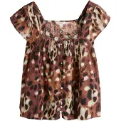 Next Bluse brun / lysebrun / sort / hvid