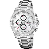 Festina Herreur F20704-1 Timeless Hvid/Stål Ø45 mm
