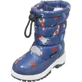 Playshoes Snowboots 'Weltraum' blå / grå / rød