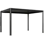 PRIMEYARD 4x7m Pergola, lameltag, antracitgrå