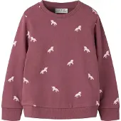 Name it Sweatshirt - Noos - NmfValba - Wild Ginger/W. PARFAIT PI - - 1 år (80) - Sweatshirt