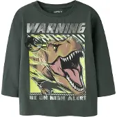 Name it Shirts 'NMMJim Jurassic' brun / grafit / græsgrøn / sølv