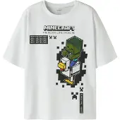 Name it T-shirt - NkmJun - Minecraft - Bright White - - 11-12 år (146-152) - T-Shirt