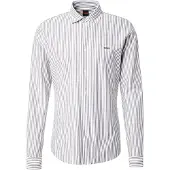 BOSS Slim fit skjorte i meleret bomuldsjersey