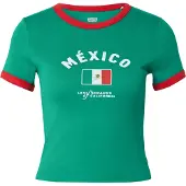Levi's Shirts 'Mexico Ringer Tee' grøn / rød / hvid