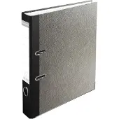 Exacompta Brevordner Premium Touch A4 50mm, sort ryg/grå marmoreret, med label på ryg - (20 stk./karton)