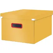 Leitz Click & Store Cosy Medium opbevaringsboks, 85 % recirkuleret karton Varm gul