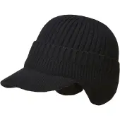 INF Varm hue med øreklapper Black S