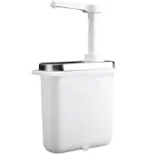 Semoic 1L Saucedispenser med pumpe i rustfrit stål - Kondiment