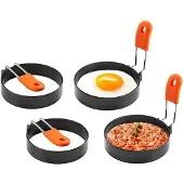 INF Ægge-ring & Omelet form 4-pak Rustfrit stål / Silikone