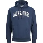 Jack & Jones Sweatshirt 'JJEJosh' navy / hvid