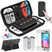 INF Nintendo Switch OLED-kompatibelt etui med tilbehør