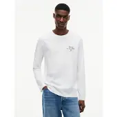 Tommy Hilfiger Bluser & t-shirts 'Logo Long Sleeve' rød / sort / hvid