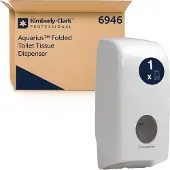 Kimberly-clark Dispenser, Aquarius, Mini, 12,3x16,9x34,1cm, hvid, plast