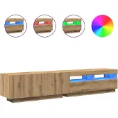 vidaXL Tv-Skab Med Led-Lys 200X35X40 Cm - artisan eg