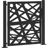 vidaXL havelåge sort 100x100 cm stållampedesign