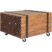 vidaXL sidebord teaktræ 60 x 60 x 38 cm