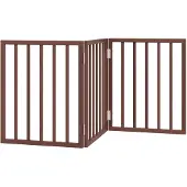vidaXL hundelåge 3 paneler 150 cm foldbar poppeltræ brun