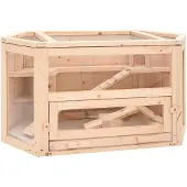 vidaXL hamsterbur 80x40x43 cm massivt fyrretræ