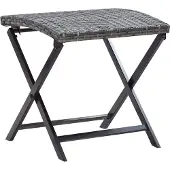 vidaXL foldbar taburet polyrattan grå