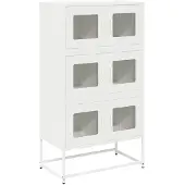 vidaXL højskab 68x39x123 cm stål hvid