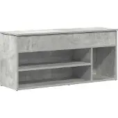 vidaXL skobænk 102x30,5x45 cm konstrueret træ betongrå