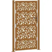 vidaXL havelåge 100x175 cm vejrbestandigt stålbladdesign