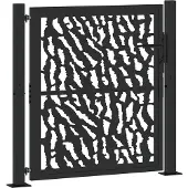 vidaXL havelåge sort 100x100 cm stålspordesign