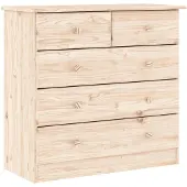 vidaXL kommode ALTA 77x35x73 cm massivt fyrretræ