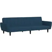 vidaXL 2-personers sovesofa fløjl blå