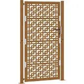 vidaXL havelåge 100x175 cm vejrbestandigt stål med krydsdesign