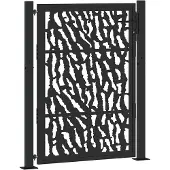 vidaXL havelåge 105x130 cm stål spor design sort