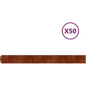 vidaXL plænekanter 50 stk. 10x103 cm fleksibel cortenstål