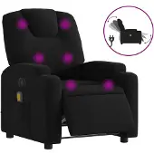 vidaXL eldrevet massagestol stof sort