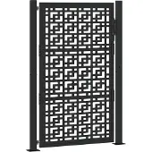 vidaXL havelåge sort 100x150 cm stål krydsdesign
